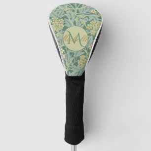 Vintage Botanical Floral Teal and Green Golf Head Cover