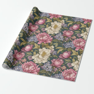 Vintage Botanical Floral Wrapping Paper