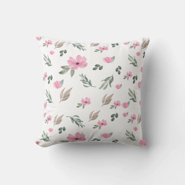 Vintage Botanical Flower Cushion (Front)