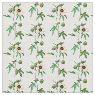 Vintage Botanical Flower Pattern Fabric