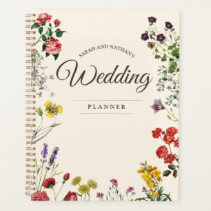 Vintage Botanical Flower Wedding Planner