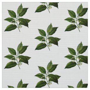 Vintage Botanical Foliage Print Fabric