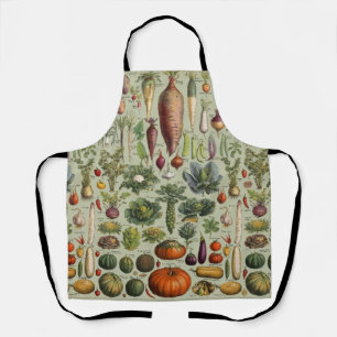 vintage botanical French garden vegetables Apron
