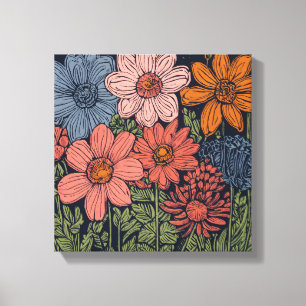Vintage Botanical Garden Blooms Art Print