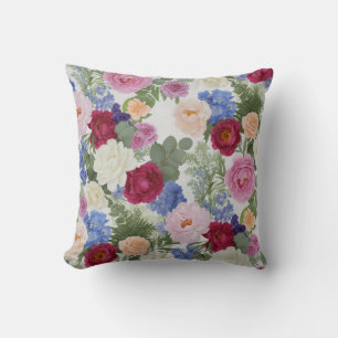Vintage Botanical Garden Bouquet Cushion