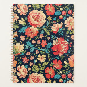 Vintage Botanical Garden Floral Pattern-Blue Planner