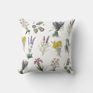 Vintage Botanical Garden Print, Garden Nostalgia Cushion