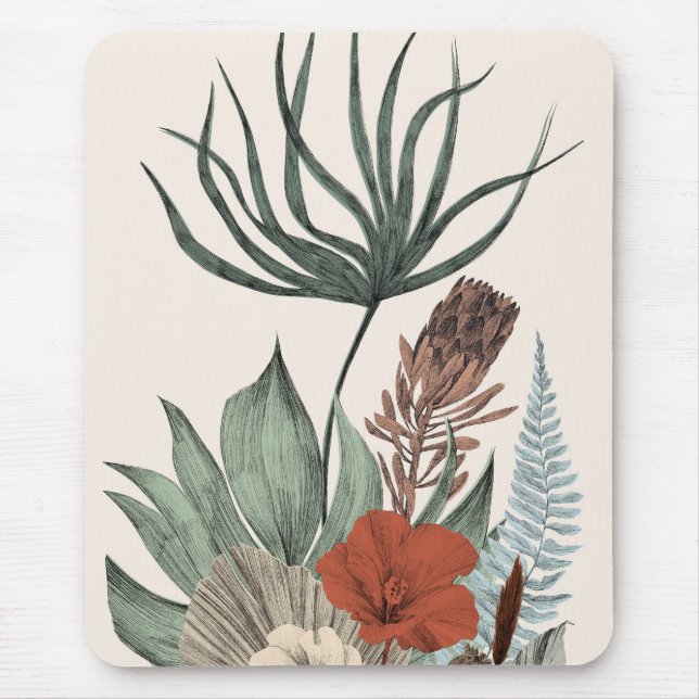Vintage Botanical Garden – Wildflowers & Protea Il Mouse Mat (Front)