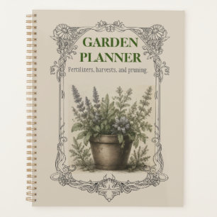 Vintage Botanical Gardening Planner, Plant Care & Planner
