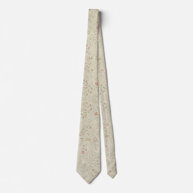 Vintage Botanical Garland Pattern Tie (Front)