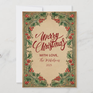 Vintage Botanical Holiday Card