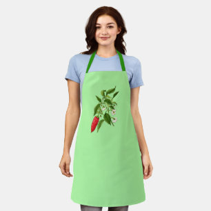 Vintage Botanical Illustration, Chilli Pepper Apron