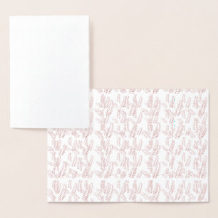 Vintage Botanical Illustration –Elegant Floral Art Foil Card