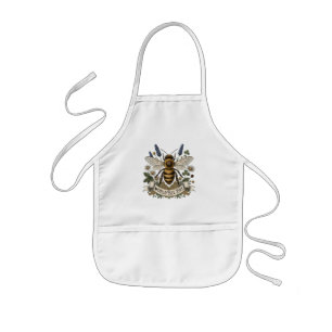 Vintage Botanical Illustration for World Bee Day  Kids Apron