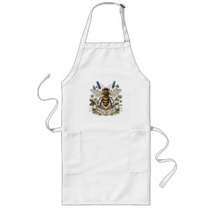 Vintage Botanical Illustration for World Bee Day  Long Apron