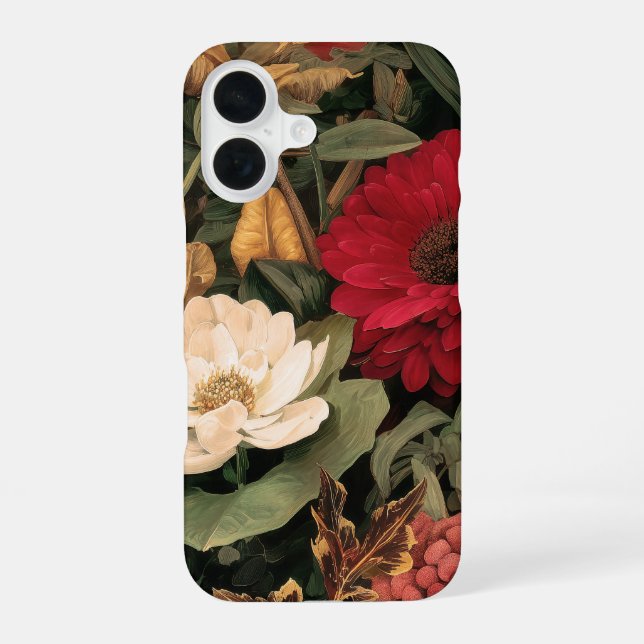 Vintage Botanical Illustration iPhone 16 Case (Back)