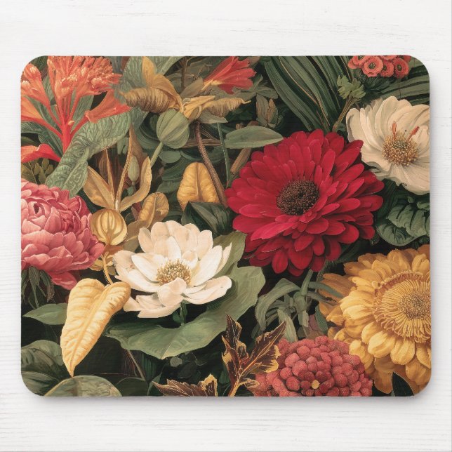 Vintage Botanical Illustration Mouse Mat (Front)