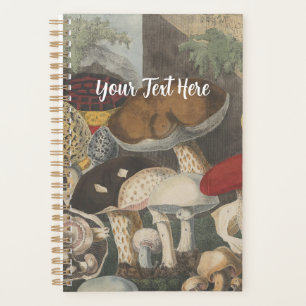 Vintage Botanical Illustration Musrooms Planner