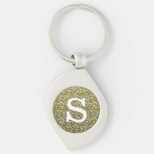 Vintage Botanical Leaf and Floral Pattern Key Ring