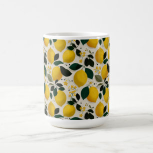 Vintage Botanical Lemon Seamless Pattern Coffee Mug