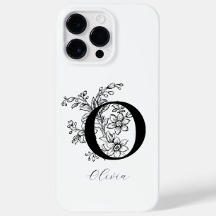 Vintage Botanical Letter O Monogram Name  Case-Mate iPhone 14 Pro Max Case