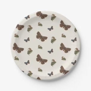 Vintage Botanical Little Love Bug Baby Shower Pape Paper Plate