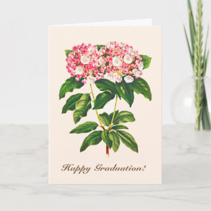 Vintage Botanical Mountain Laurel Flower  Card