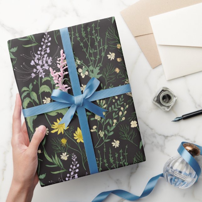 Vintage Botanical Night Wrapping Paper (Gifting)