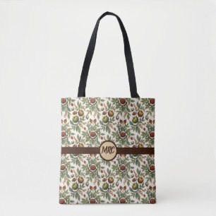 Vintage Botanical Nuts and Berries Tote Bag