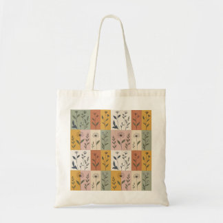 Vintage Botanical Patchwork Floral Tote Bag