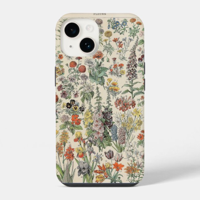 Vintage Botanical Pattern iPhone Case (Back)