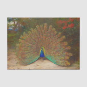Vintage Botanical Peacock Peacocks Peafowl Tissue Paper