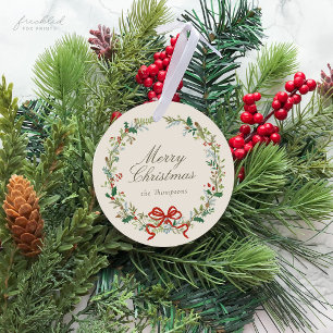 Vintage Botanical Personalised Christmas Gift Tags