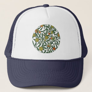 Vintage Botanical Pomegranate Pattern Wallpaper Trucker Hat