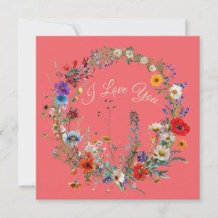 Vintage Botanical Ring Wreath Note Card Set