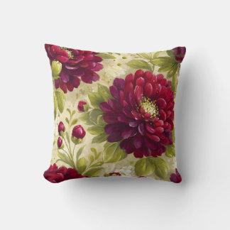 Vintage Botanical Romantic Chic Floral Stylish Cushion
