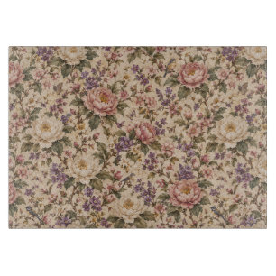 Vintage Botanical Rose Garden & Butterfly Pattern Cutting Board