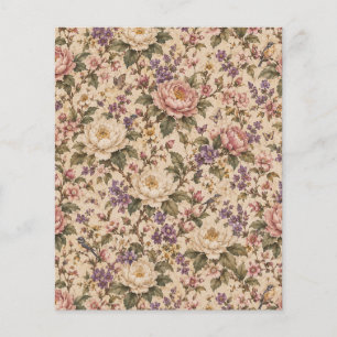 Vintage Botanical Rose Garden & Butterfly Pattern Flyer