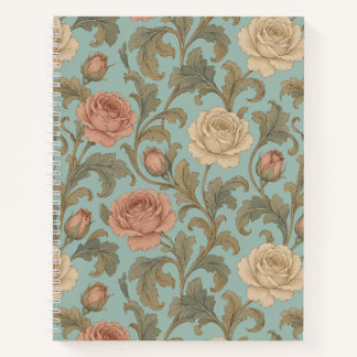 Vintage Botanical Roses Notebook