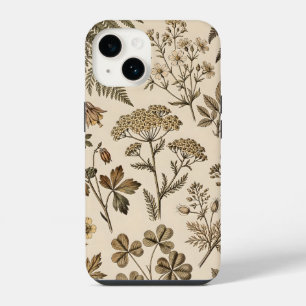 Vintage Botanical Specimen Herbs Wall Art Print iPhone 14 Case