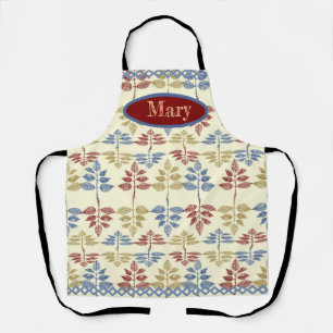 vintage botanical tapestry apron