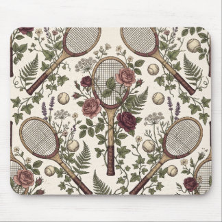 Vintage Botanical Tennis Mouse Mat