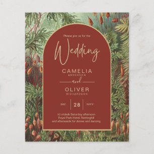 Vintage Botanical Terracotta Florals Arch WEDDING Flyer