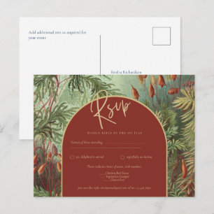 Vintage Botanical Terracotta Florals Arch WEDDING Postcard