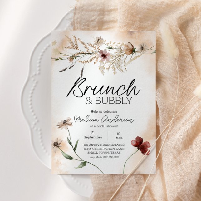 Vintage Botanical Tiny Floral Bridal Shower Brunch (Creator Uploaded)