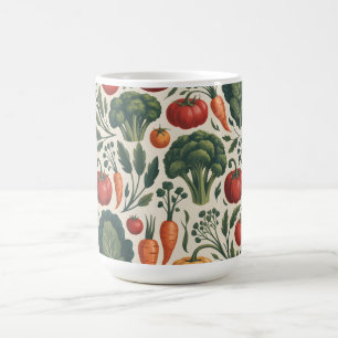 Vintage Botanical Vegetable Garden Pattern Coffee Mug