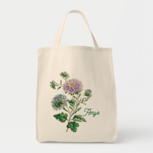 Vintage Botanical Watercolor Wildflowers Tote Bag