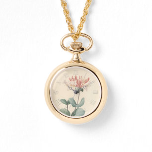 Vintage Botanical Watercolors Honeysuckle W Watch