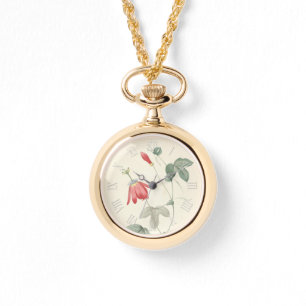 Vintage Botanical Watercolors Passiflora W Watch