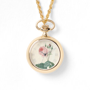 Vintage Botanical Watercolors Rose 01 W Watch